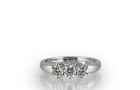 Oiritaly Anello Donna Promesse TRILOGY 0 60 15 Venere Oro bianco